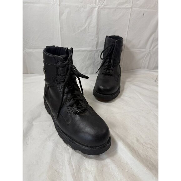 HarleyDavidson Men's Relief Shock Aborber Black Motorcycle Boots 93074 10 Wide - Picture 5 of 12